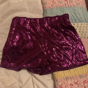 Sequin Pink Women's Shorts